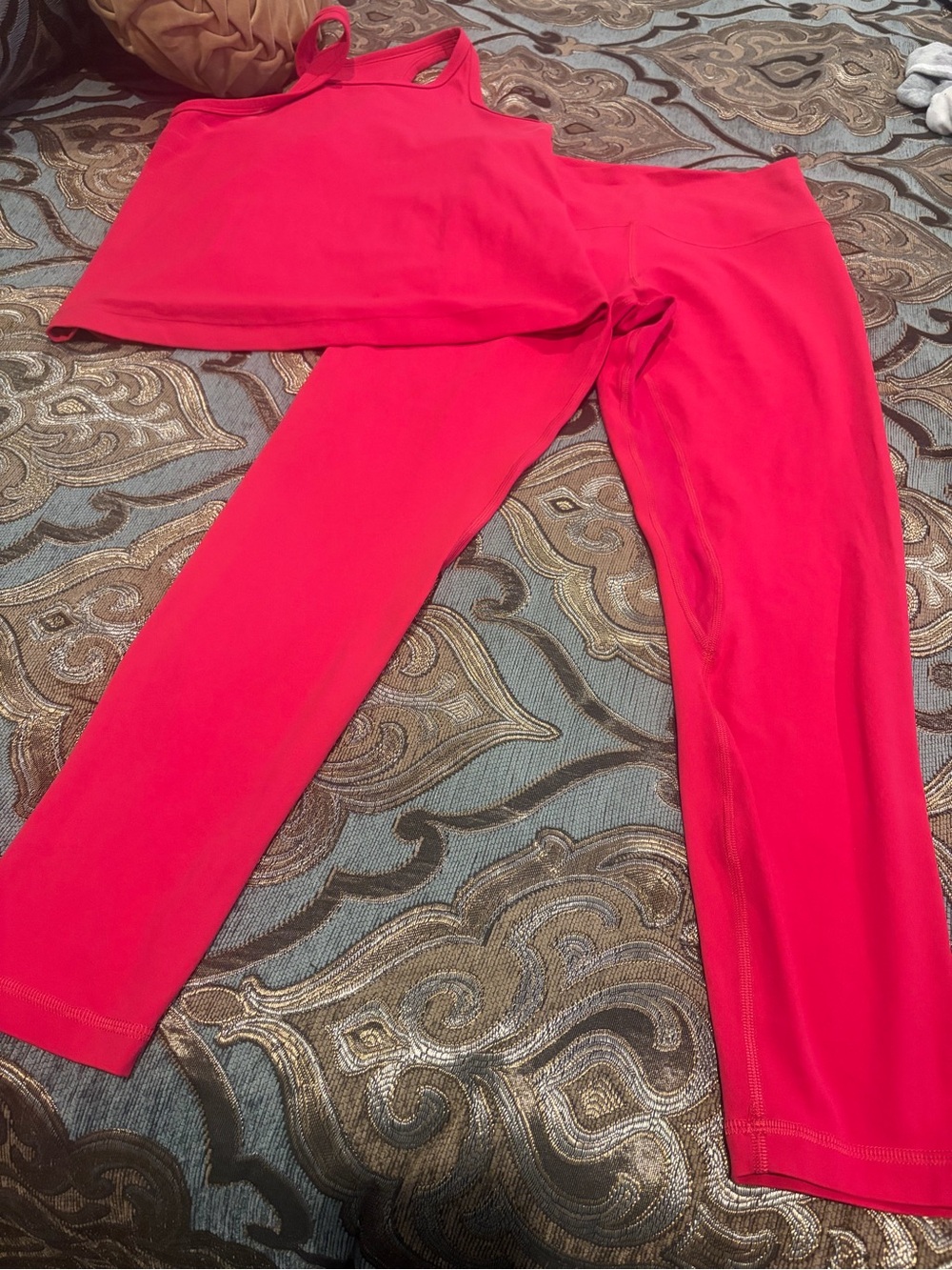 Bright Pink Women's Active Leggings and Tank Set